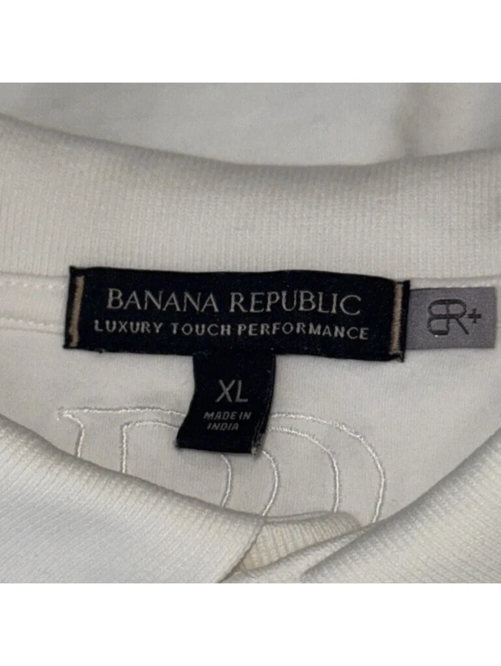 BANANA REPUBLIC MENS LUXURY-TOUCH PERFORMANCE POLO IN OPTIC WHITE-XL